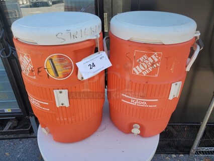 Lot of Two 5 Gallon Beverage Coolers
(2xBid)