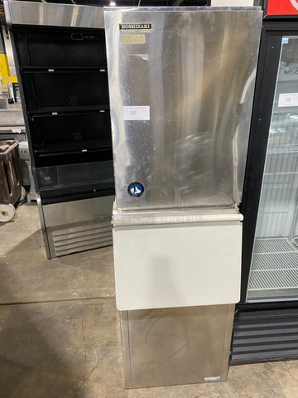 Hoshizaki Commercial Ice Maker Machine! With Commercial Ice Bin! All Stainless Steel! Model: KM280MWF SN: J10090G 115/120V 60HZ 1 Phase