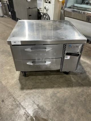 Victory Commercial 2 Drawer Refrigerated Chef Base! 115V 1Phase! On Casters! Model: CBR36-1 SN:12409786!