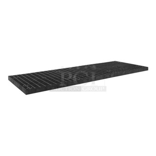 BRAND NEW SCRATCH & DENT! SPC Retail BM960336 Benchmaster 96" x 36" Black Plastic Grid Top Platform Panel. 20x your bid. a few pieces are cracked

