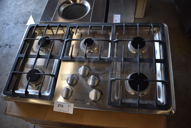 BRAND NEW SCRATCH AND DENT! Jenn Air JGC1536ADS Stainless Steel Gas Powered Drop In 5 Burner Cooktop. 36x21x7