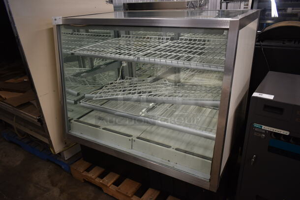 Stainless Steel Commercial Floor Style Deli Display Case Merchandiser. Tested and Working!