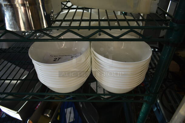 41 White Ceramic Bowls. 41 Times Your Bid!