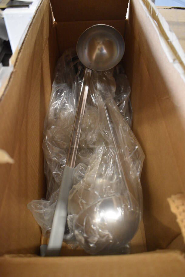19 BRAND NEW IN BOX! Vollrath Stainless Steel Ladles. 14". 19 Times Your Bid!