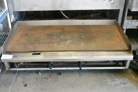 Metal Commercial Countertop Natural Gas Powered Flat Top Griddle. 