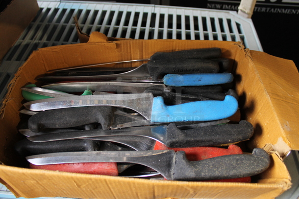 65 SHARPENED Stainless Steel Knives Including Fillet Knives. 65 Times Your Bid!