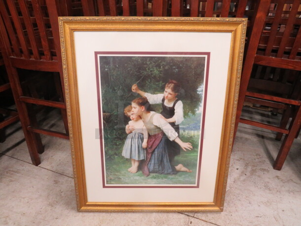 One 30X37 Beautiful Framed Matted Picture.