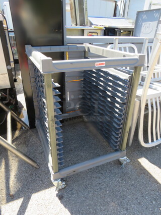 One Cambro Speed Rack On Casters. 22X29X30