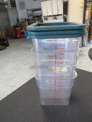 4 Quart Food Storage Container With Lid. 4XBID