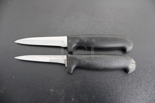 2 Sharpened Stainless Steel Paring Knives. 7.5". 2 Times Your Bid!