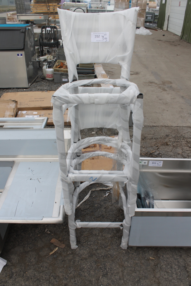 2 BRAND NEW SCRATCH AND DENT! Metal Bar Height Chair Frames. 2 Times Your Bid!