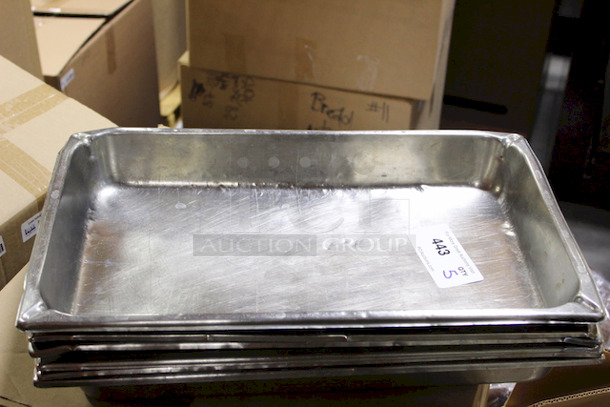 SWEET! 2-1/2" Deep Full Size Hotel Pans, Stainless Steel. 20-3/4x12-3/4x2-1/2. 5x your Bid 