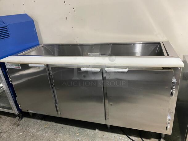 Leader 72" Stainless Steel Refrigerated Salad Bar, Buffet Table, Self Service