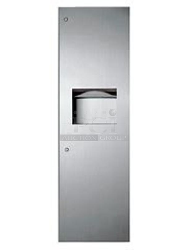 One NEW Bobrick Stainless Steel Paper Towel/Trash Receptacle. #39003. $749.95.