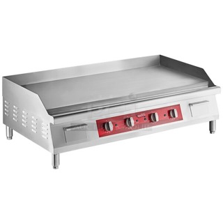 BRAND NEW SCRATCH & DENT! Avantco EG48N 48" Electric Countertop Griddle - 208/240V, 10482W-14000W. Minor denting, missing cord. S/N ECG48C24010041	