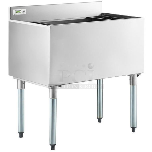 BRAND NEW SCRATCH AND DENT! Regency 600IB1830 Stainless Steel Commercial 18" x 30" Underbar Ice Bin - 98 lb.