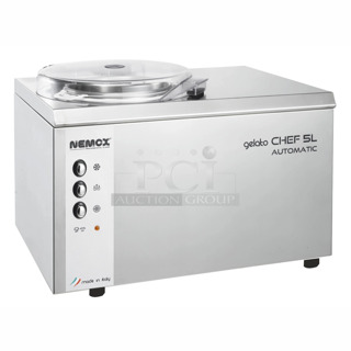 BRAND NEW IN BOX! Nemox Gelato Chef 5L Air Cooled Countertop Gelato Machine. 120 Volts, 1 Phase. 