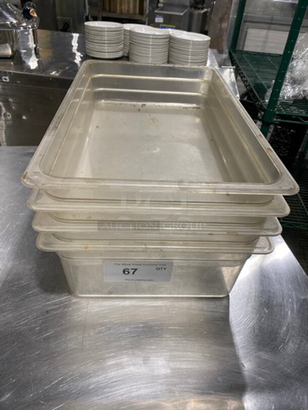 ALL ONE MONEY! Cambro Clear Poly 1/1x4" Food Pan!