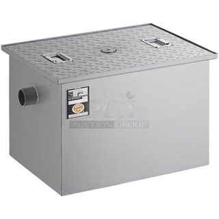 BRAND NEW SCRATCH & DENT! Regency Regency 20 lb. 10 GPM Grease Trap with 2" Non-Threaded Connections.  14x21-3/4x12