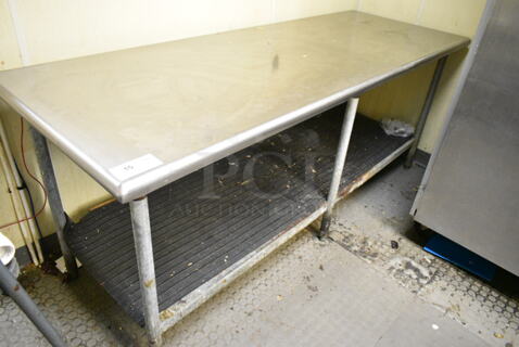 Stainless Steel Table w/ Metal Under Shelf. (kitchen)