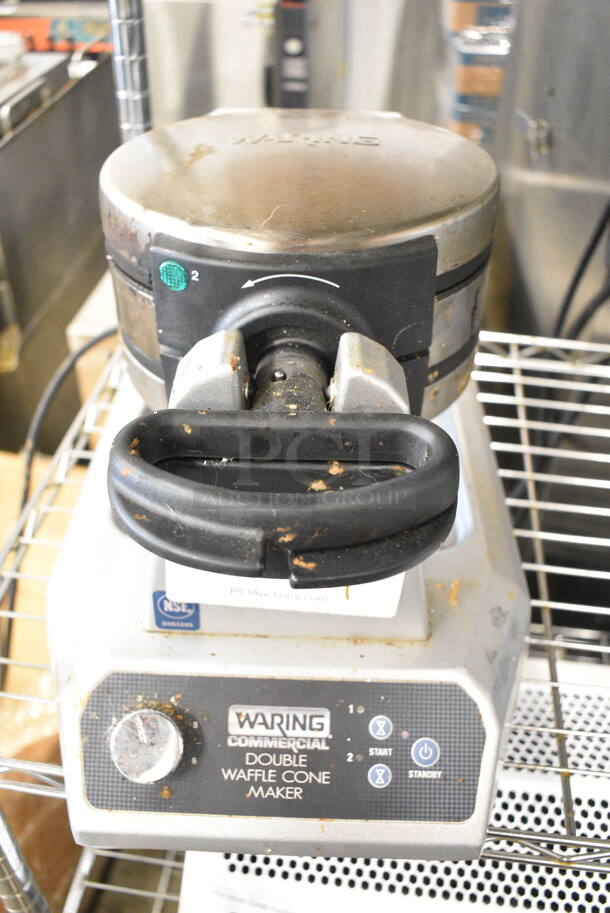 Waring WWCM200 Metal Countertop Waffle Cone Maker. 120 Volts, 1 Phase. Tested and Working!