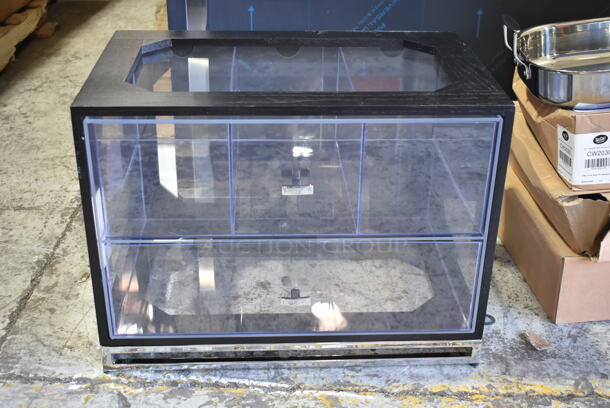 Clear and Black Poly 2 Drawer Dry Display Case