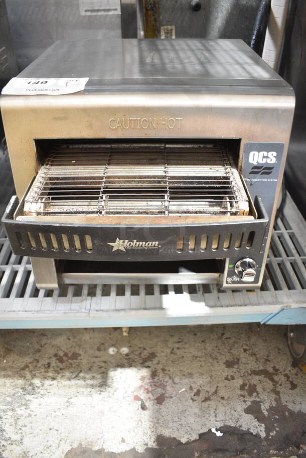 Star Holman QCS-1-350C Stainless Steel Commercial Countertop Electric Powered Conveyor Oven. 120 Volts, 1 Phase. Tested and Working!