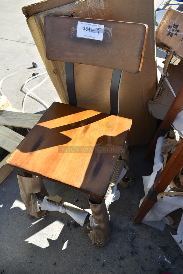 BRAND NEW SCRATCH AND DENT! Lancaster Table & Seating Wooden Dining Height Chair. - Item #1118041
