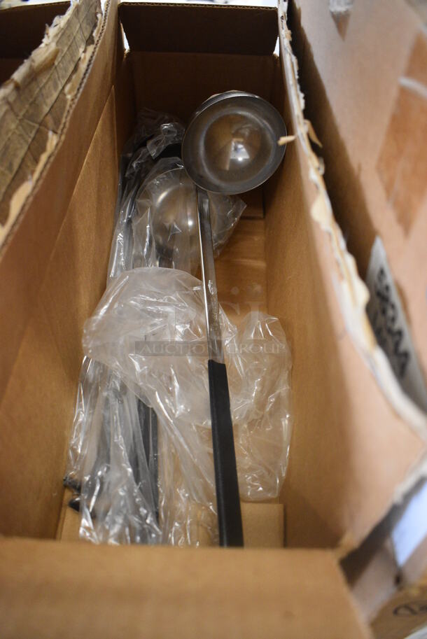 4 BRAND NEW IN BOX! Vollrath Stainless Steel Ladles. 15". 4 Times Your Bid!
