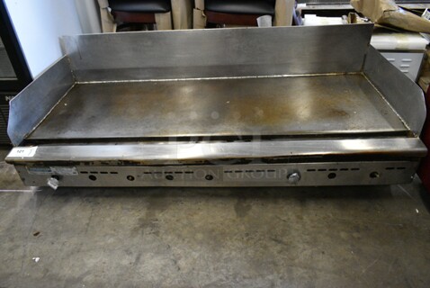 Rankin-Delux RDGM-60-B Stainless Steel Commercial Countertop Natural Gas Powered Flat Top Griddle. 24,000 BTU.
