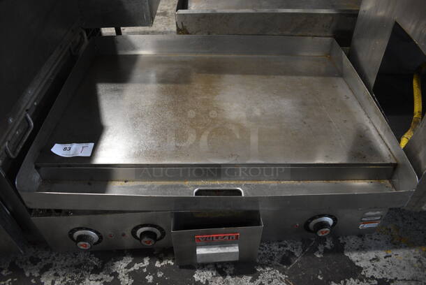 Vulcan Stainless Steel Commercial Countertop Flat Top Griddle w/ Thermostatic Controls. 240 Volts, 3 Phase. 36x28x11