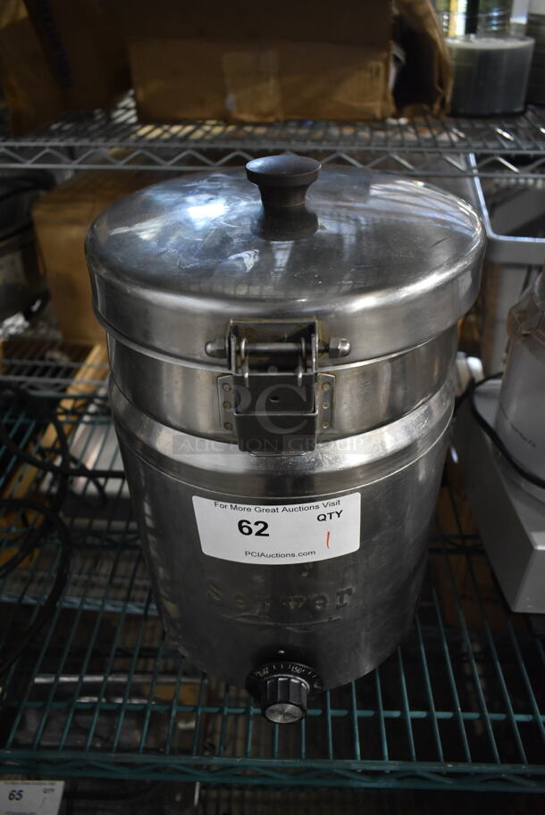 Server FS-7 Stainless Steel Commercial Countertop Food Warmer w/ Drop In and Lid. 120 Volts, 1 Phase. 