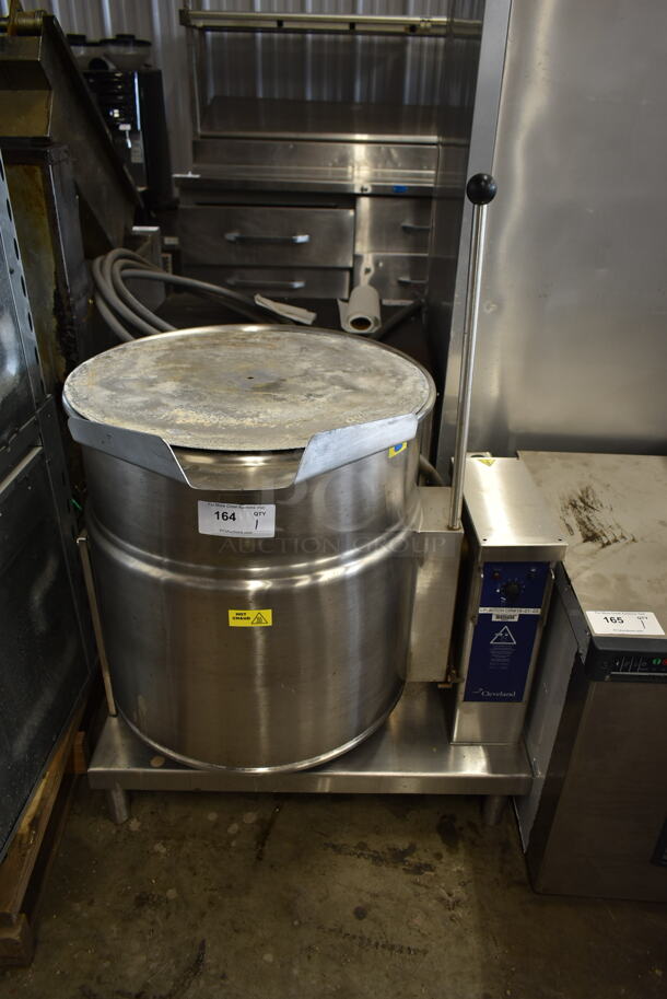 Cleveland KET20T Stainless Steel Commercial Electric Powered 20 Gallon Steam Kettle Tilting Kettle. 200-240 Volts.