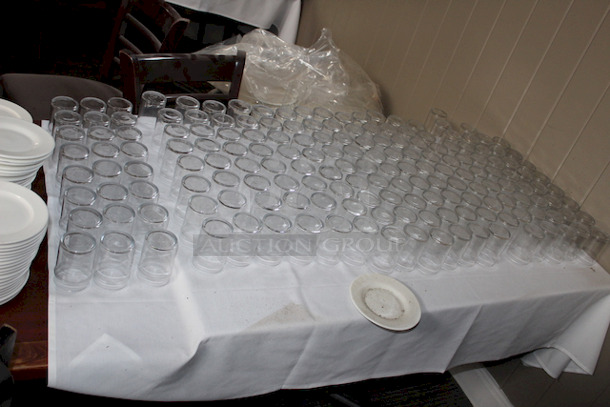 Glass Water Cups, 2x4". 
160x Your Bid
