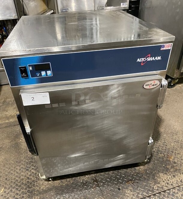 Alto Shaam Stainless Steel Commercial Heated Holding Cabinet on Commercial Casters!  Working When Removed! MODEL 750-S SN: 2373431-000  120V 1PH - Item #1116112