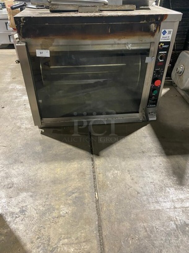 Hardt Commercial Natural Gas Powered Rotisserie Machine! With View Through Front Access Door! All Stainless Steel! Model: BLAZE SN: 1002B10329