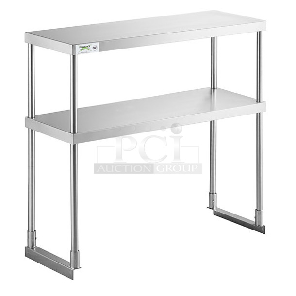 BRAND NEW SCRATCH AND DENT! Regency 600DOS1236 Stainless Steel Double Deck Overshelf - 12" x 36" x 32"