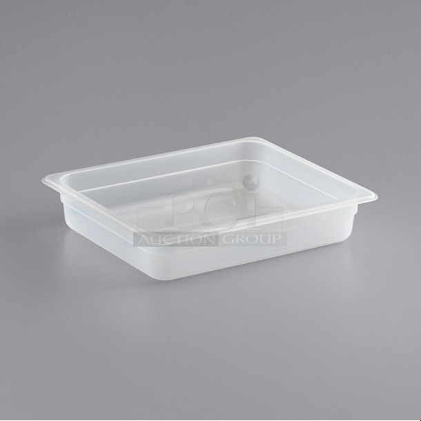 9 Boxes of 24 BRAND NEW IN BOX! Vigor 247FP122PP 1/2 Size 2 1/2" Deep Translucent Polypropylene Food Pan. 9 Times Your Bid!