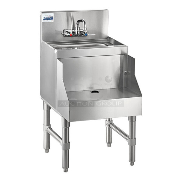 BRAND NEW SCRATCH AND DENT! Advance Tabco Prestige PRRS-19-18 Stainless Steel Underbar Blender Station with Sink - 18" x 25"