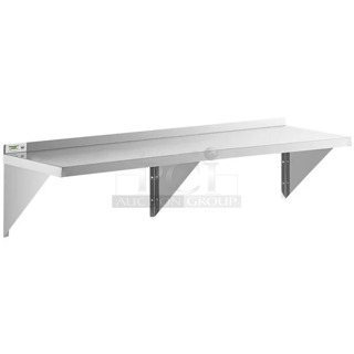 BRAND NEW SCRATCH AND DENT! Regency 600WS1860HD 16 Gauge Stainless Steel 18" x 60" Heavy Duty Wall Shelf. May Be Missing Pieces