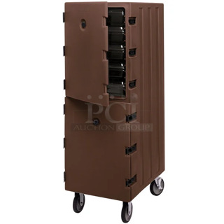 BRAND NEW! Cambro 1826DBC131 Camcart® Dark Brown Double Compartment Food Storage Box Carrier