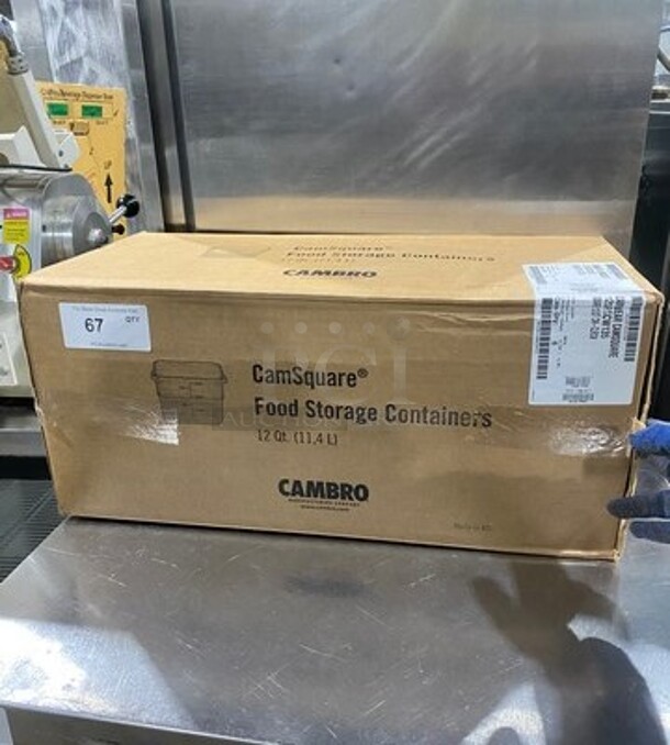 NEW! IN THE BOX! Cambro 12Qt Clear Poly Food Containers!
