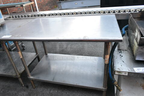 Stainless Steel Table w/ Metal Under Shelf. 