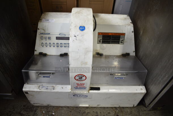 Oliver 2005 Metal Commercial Countertop Bread Loaf Slicer. 115 Volts, 1 Phase. Tested and Working!