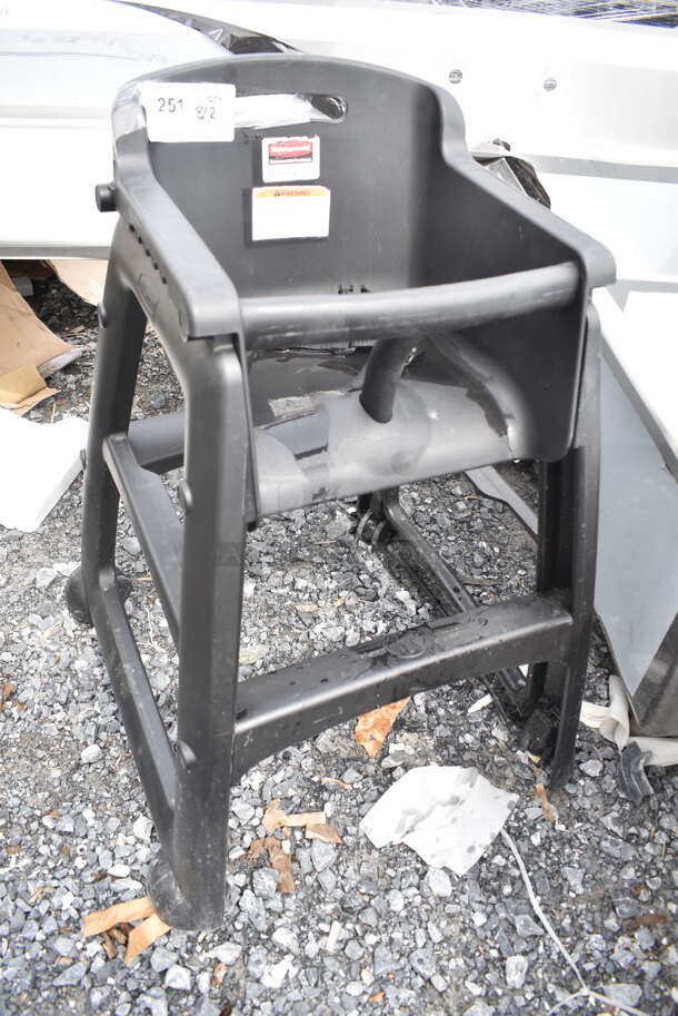 Rubbermaid Black Poly High Chair. - Item #1127879