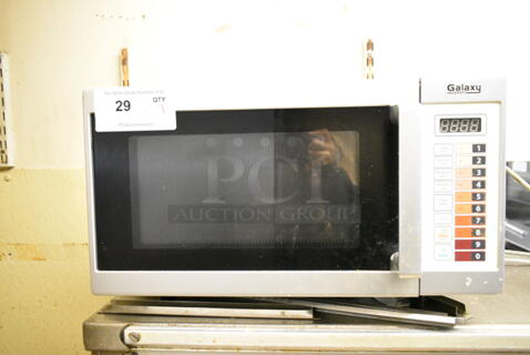 Galaxy Stainless Steel Commercial Countertop Microwave Oven. (kitchen)