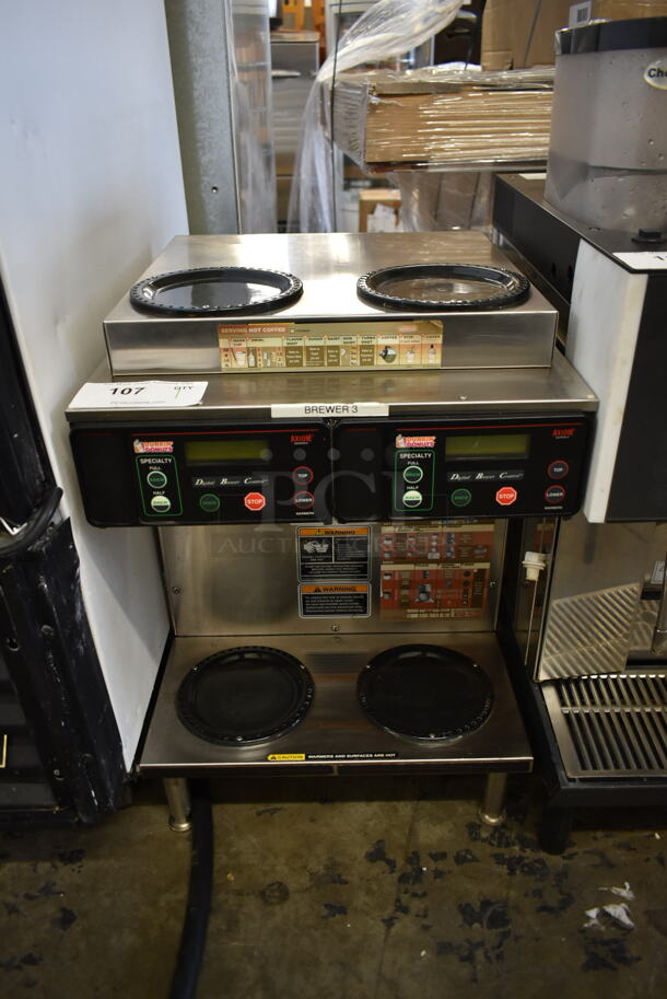 2015 Bunn AXIOM 2/2 TWIN Stainless Steel Commercial Countertop 4 Burner Coffee Machine. 120/208-240 Volts, 1 Phase. 