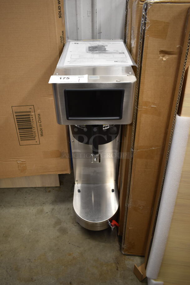 BRAND NEW SCRATCH AND DENT! Grindmaster Cecilware PBC-1V Stainless Steel Commercial Countertop Coffee Machine w/ Hot Water Dispenser and Poly Brew Basket. 208-240 Volts, 1 Phase. 