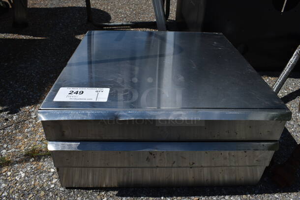Stainless Steel 2 Drawer Unit. 19x19x10