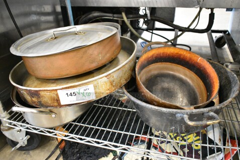 6 Various Metal Round Baking Pans and Pots. 6 Times Your Bid! 